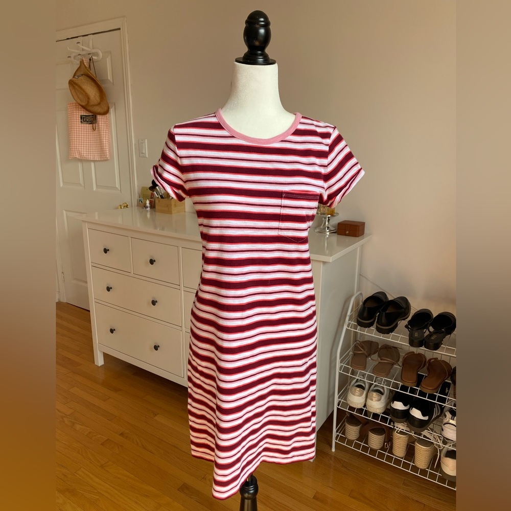 Striped Pink and White Women's Dress